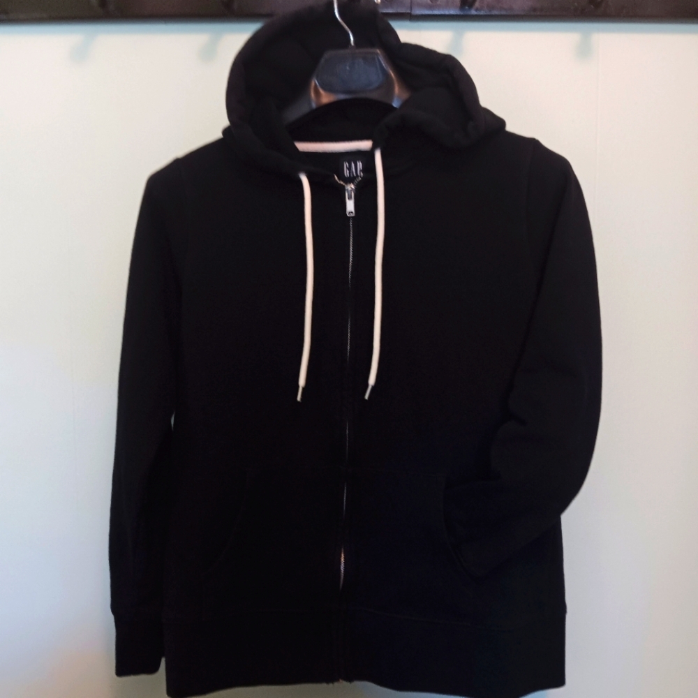 Gap Vintage Soft Classic Full-Zip Hoodie Black Woman's M